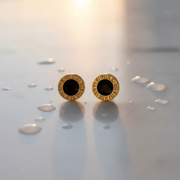 Rimmed_Black_Enamel_Stud_Earrings_925_Silver